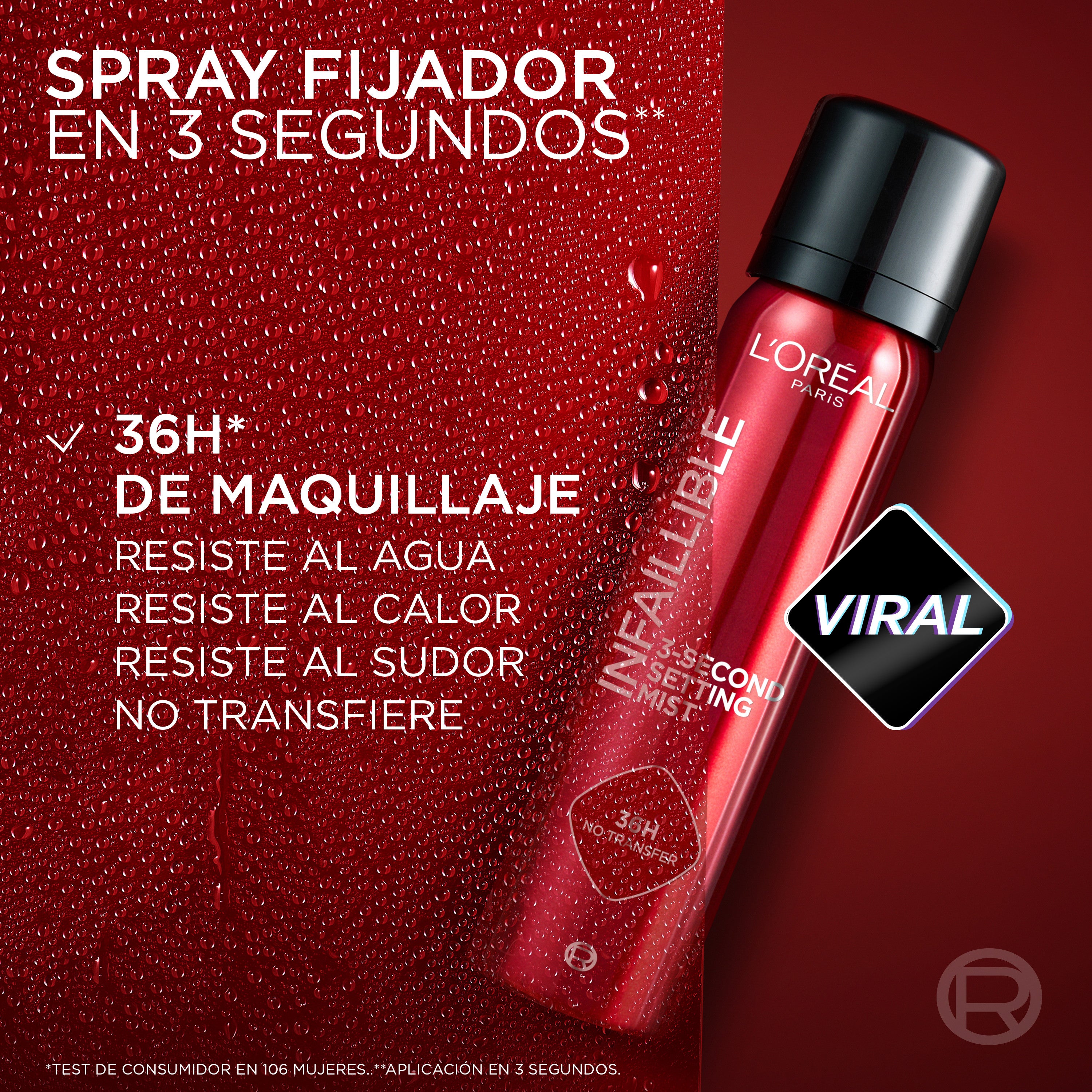 Spray Fixador de Maquilhagem Infaillible