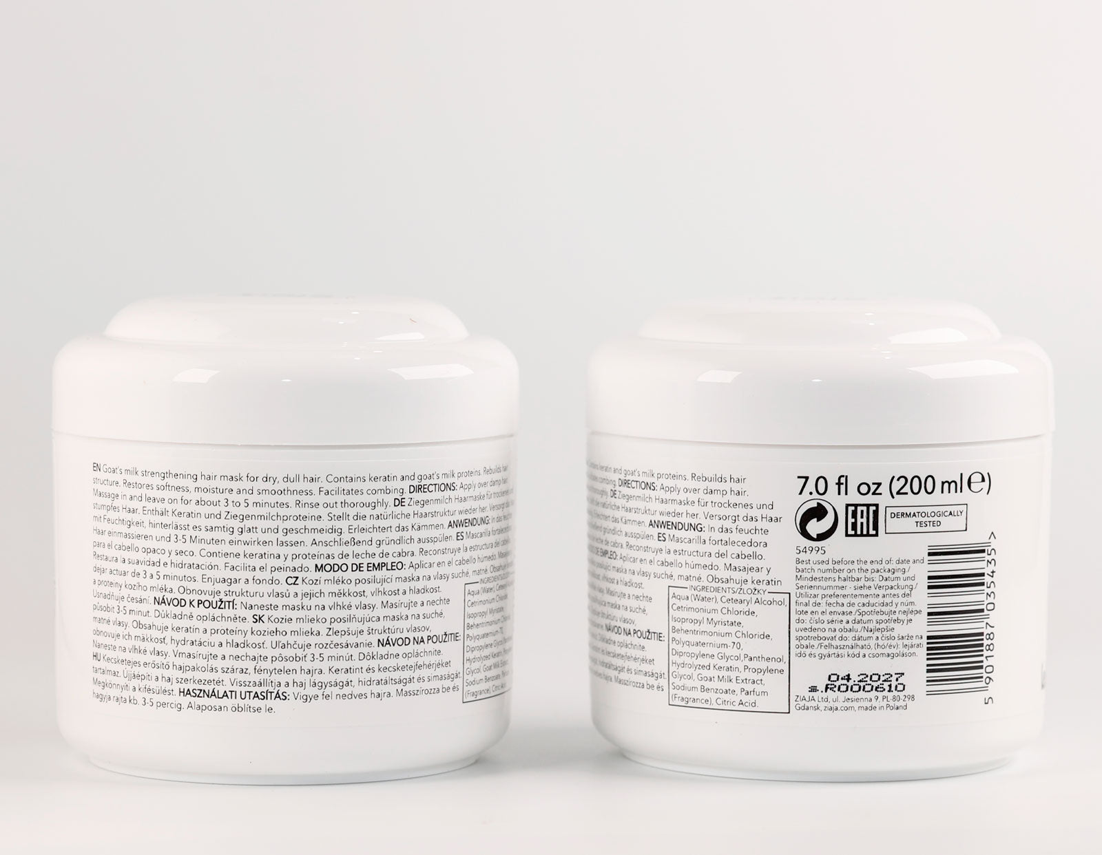 Máscara de leite de cabra