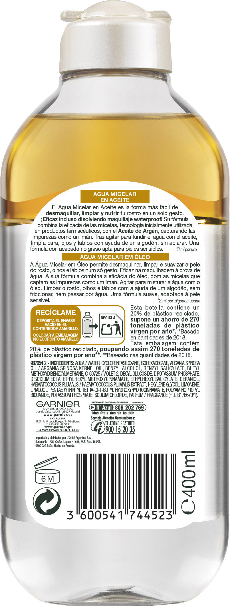 Água Micelar em Óleo