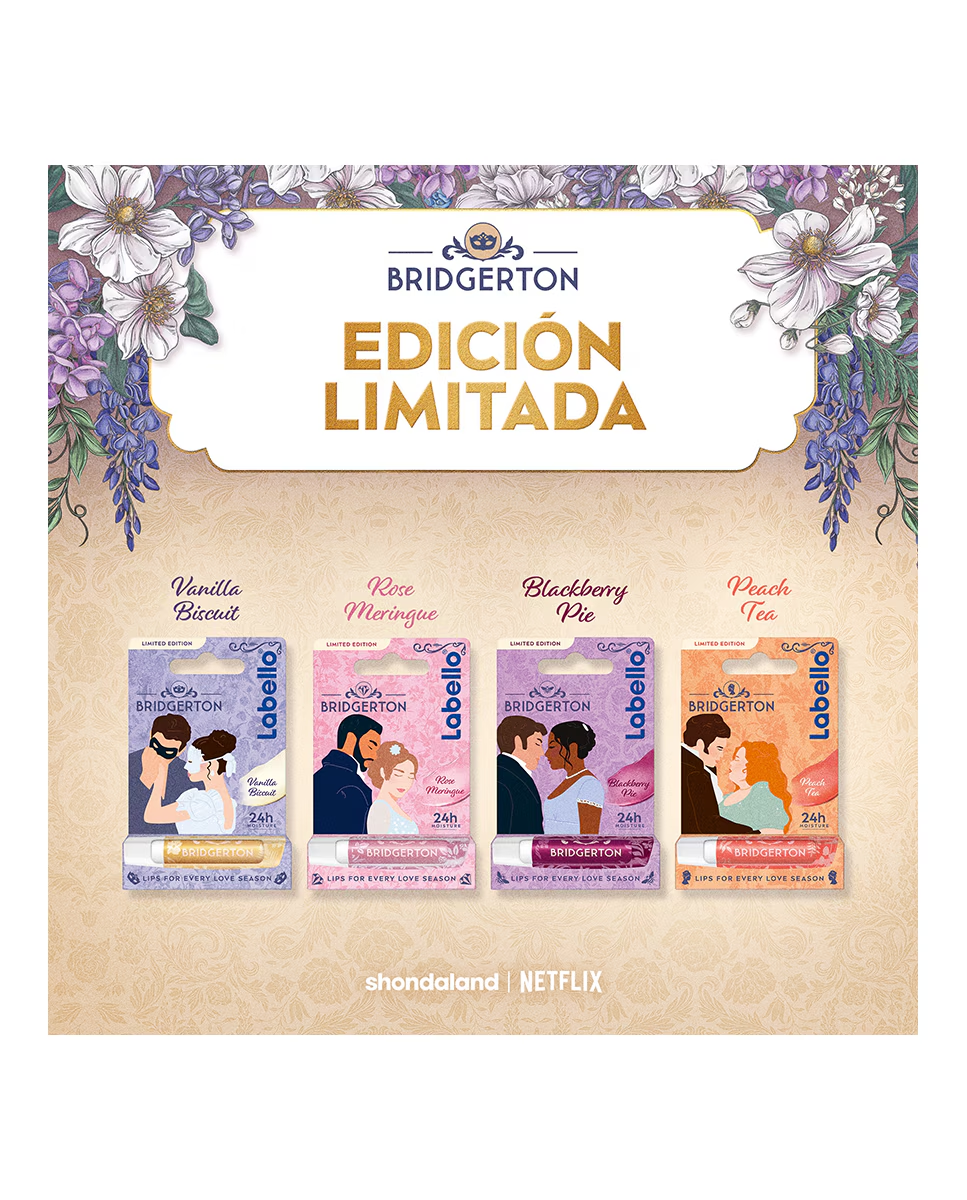 Bálsamo labial hidratante 24h Bridgerton Vanilla Biscuit